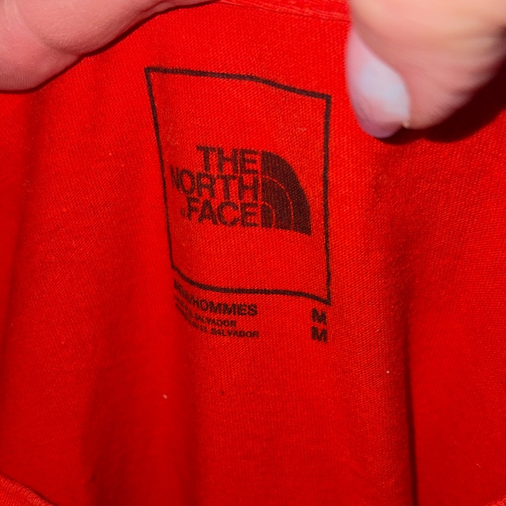 The North Face Red Long Sleeve Logo Shirt (as-is) - Picture 4 of 5